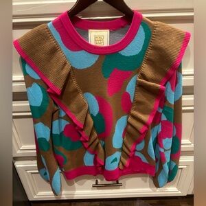 LILLIAN SWEATER - MEADOWBROOK SPOT CHEETAH Size Small NEW MSRP $230